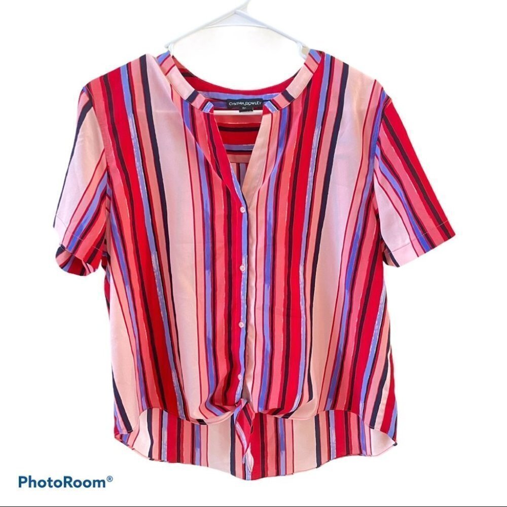 COPY - Cynthia Rowley Chiffon button up blouse sz Large